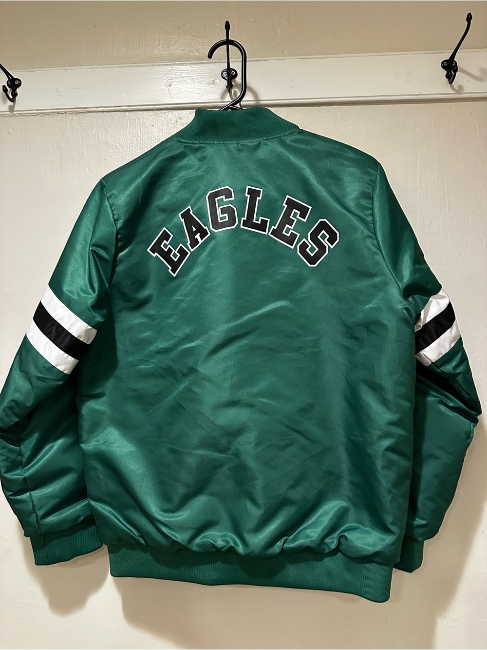 Eagles Satin Bomber Jacket - Green